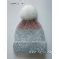 Slouchy knit गर्म कफ्ड कैप धारीदार सर्दियों Beanie